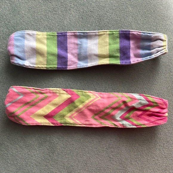 BabyGap Set of 2 Colorful Striped Chevron Stretchy Hair Headbands - Picture 1 of 6
